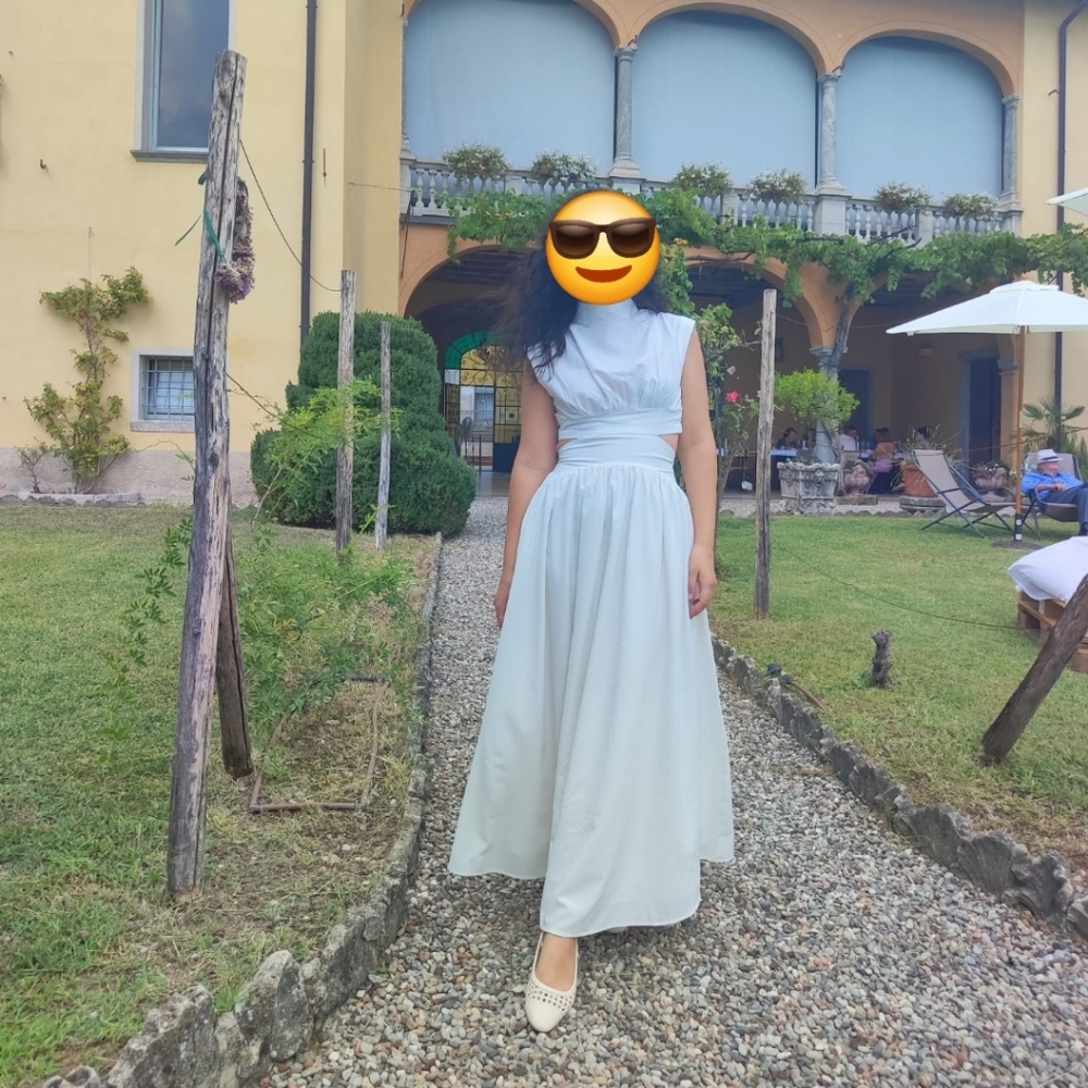 White maxi dress